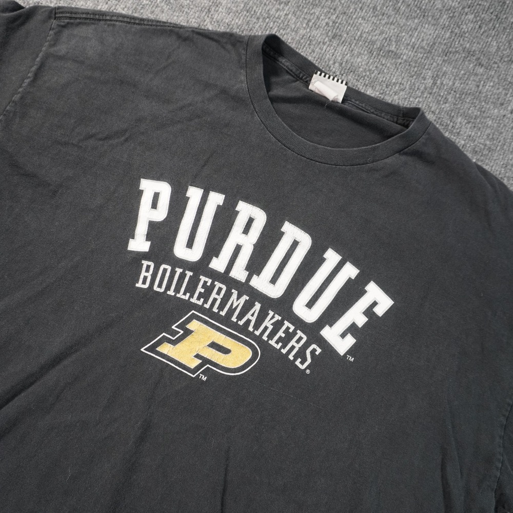Foot Locker Purdue Boilermakers Men 3XL Black Graphic T-Shirt NCAA Collegiate